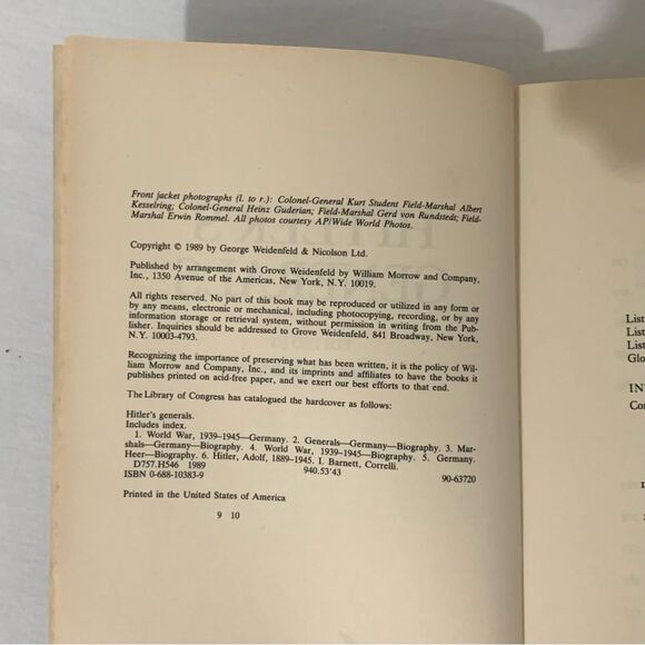 Hitlers Generals Portraits of the Men Who Waged Hitlers War Paperback Historical - Picture 3 of 5